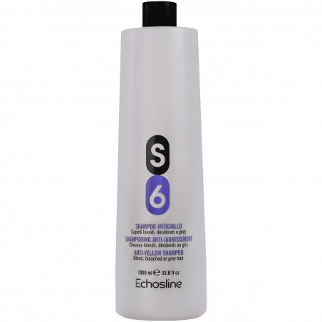 Echosline S6 Anti-Yellow Shampoo – szampon neutralizujący żółte odcienie do blondów, 1000ml