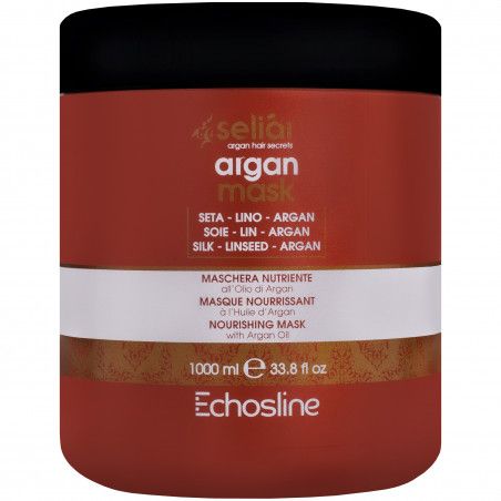 Echosline Seliar Argan Mask – odżywcza maska arganowa do włosów zniszczonych, 1000ml