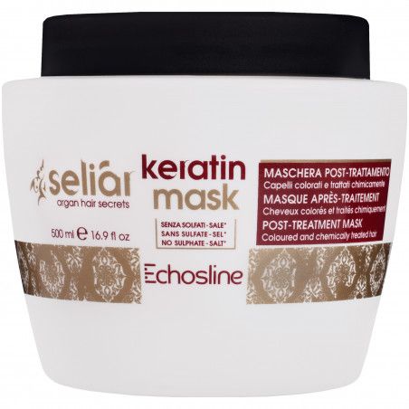 Echosline Seliar Keratin Mask - maska do włosów zniszczonych zabiegami i farbowaniem, 500ml