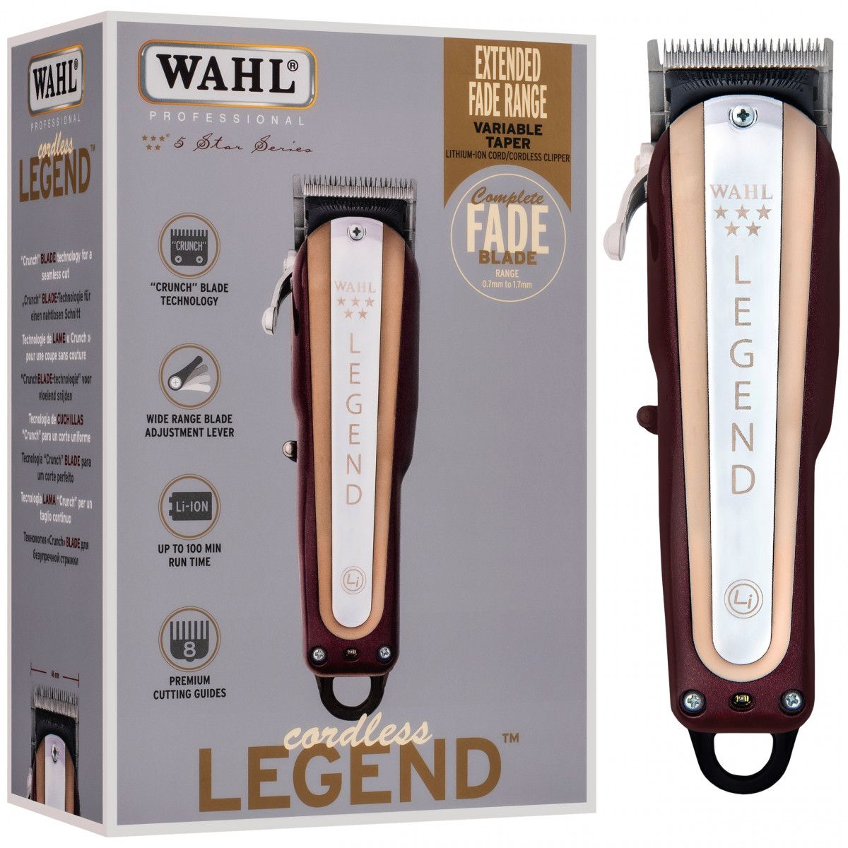 WAHL Pro Maszynka LEGEND CORDLESS – bezprzewodowa maszynka do włosów z chromowanym ostrzem