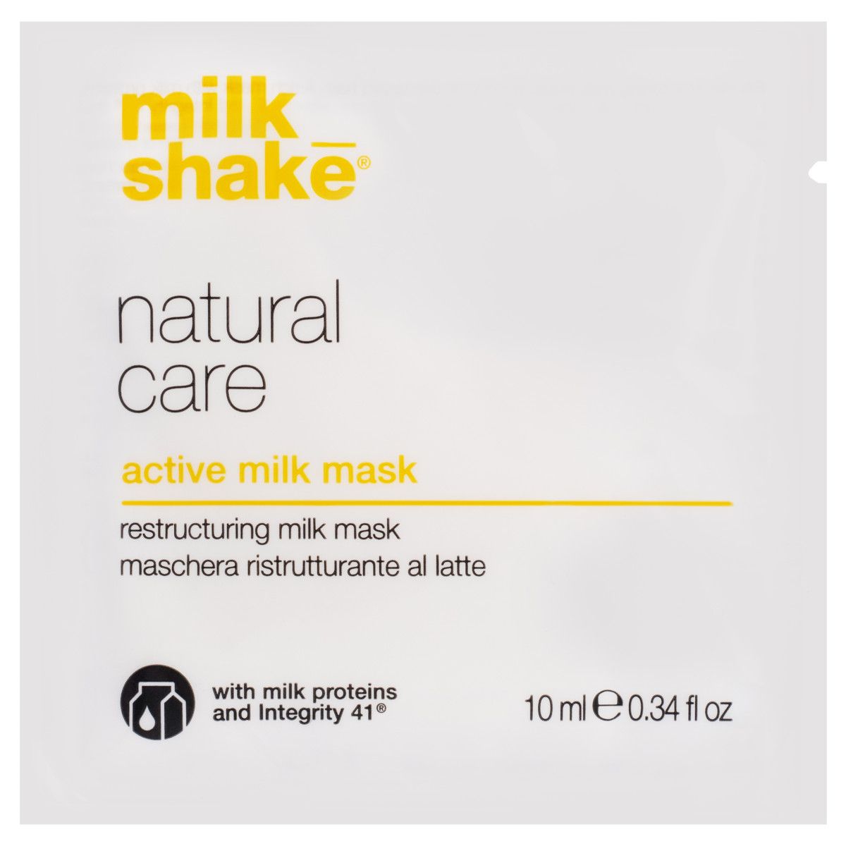 Milk Shake Natural Care Milk Mask - mleczna maska do włosów zniszczonych, 10 ml