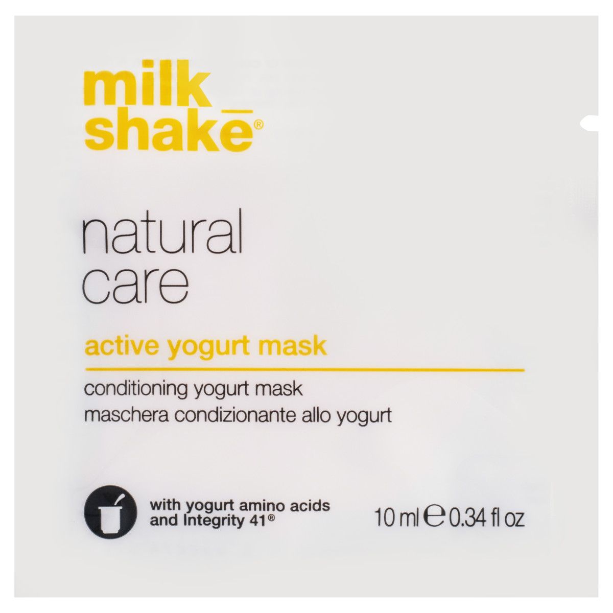Milk Shake Active Yogurt Mask - jogurtowa maska do włosów zniszczonych, saszetka 10ml