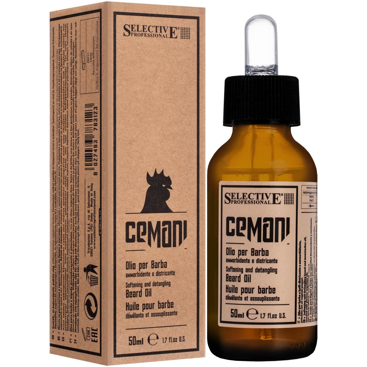 Selective Cemani Beard Oil - olejek do pielęgnacji zarostu i skóry twarzy, 50ml