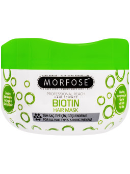 Morfose Biotin Hair Mask - wzmacniająca maska z biotyną do włosów zniszczonych, 500ml