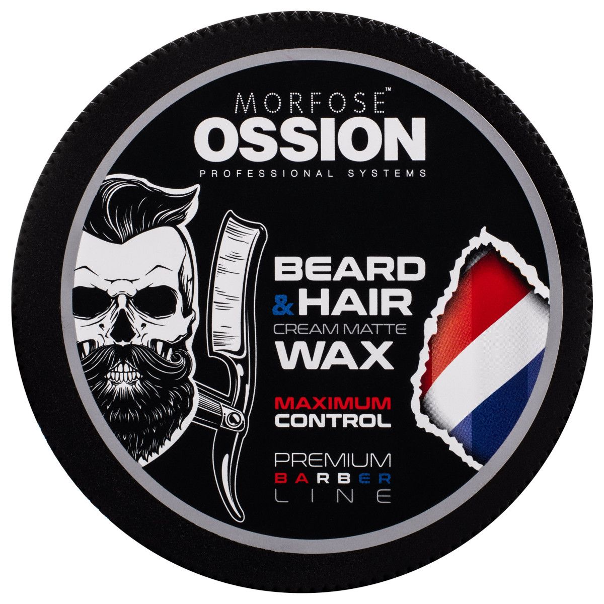 Morfose Ossion Beard & Hair Cream Matte Wax Maximum Control - matowy wosk do stylizacji włosów i brody, 175ml
