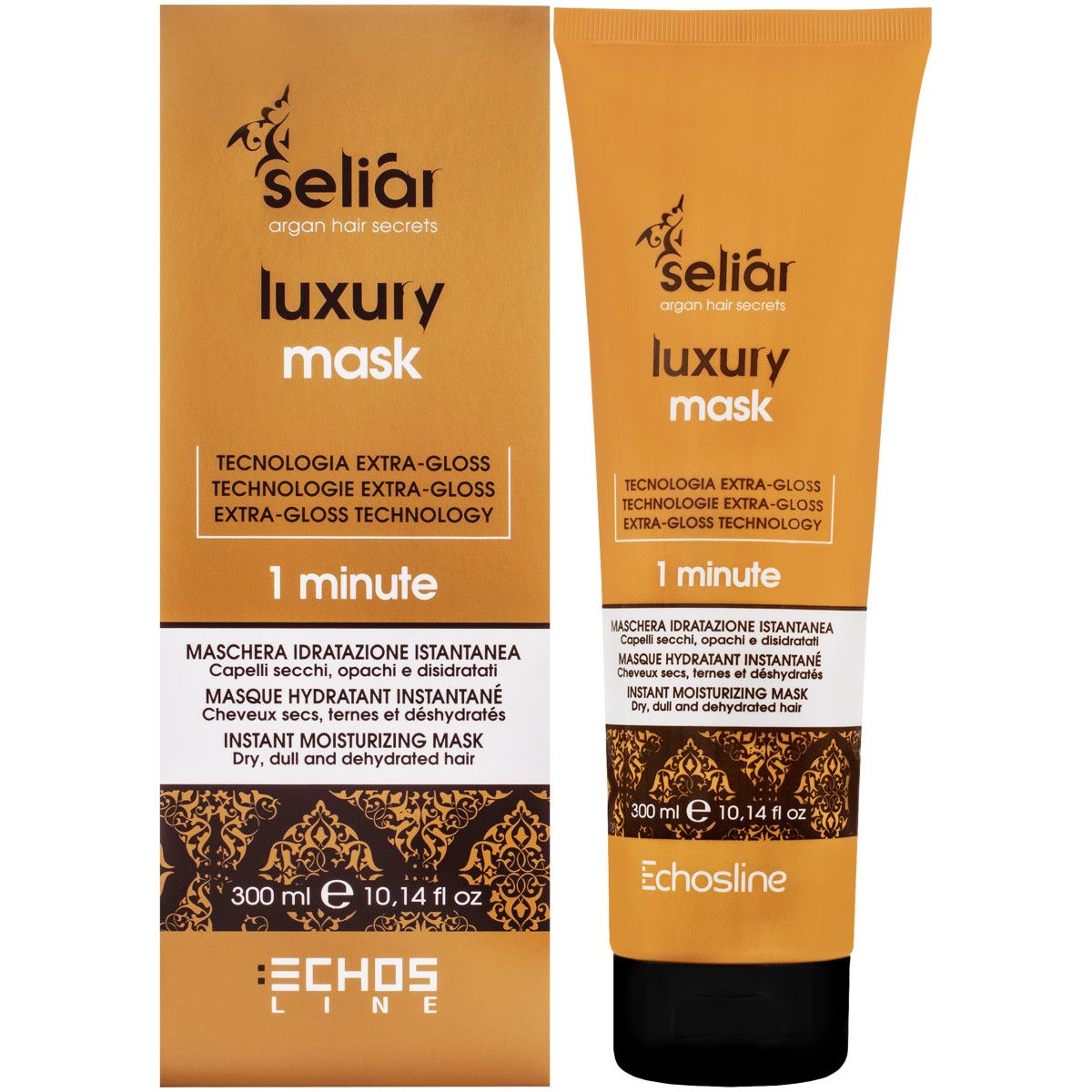 Echosline Seliar Luxury Mask – intensywnie nawilżająca maska do włosów suchych, 300ml