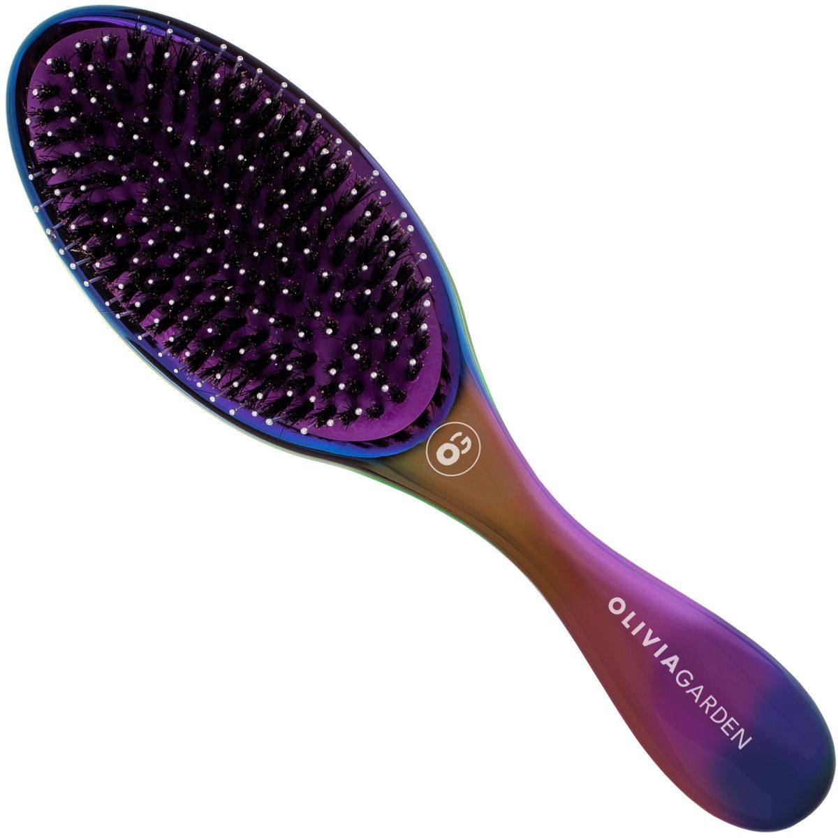 Olivia Garden Smooth & Shine Aurora Violet - szczotka z włosiem dzika do każdego rodzaju włosów
