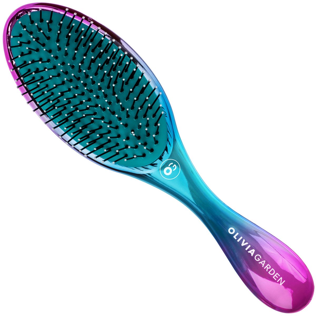 Olivia Garden Aurora Blue Medium Thick Hair Detangler - szczotka do włosów normalnych i grubych