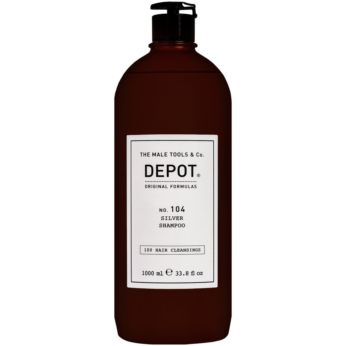Depot NO. 104 Silver - szampon do włosów siwych i rozjaśnianych dla mężczyzn, 1000ml