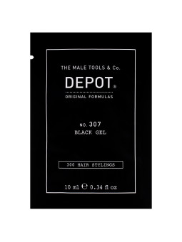 Depot NO. 307 Black Gel - czarny żel do modelowania i maskowania siwych refleksów, 10ml