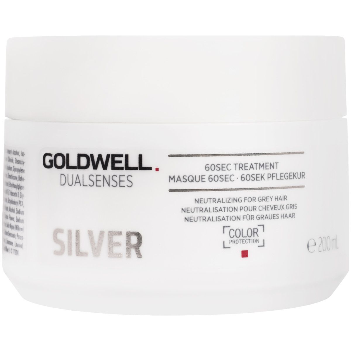 Goldwell Dualsenses Silver 60sec Treatment - maska do włosów siwych i blond, neutralizuje, 200ml