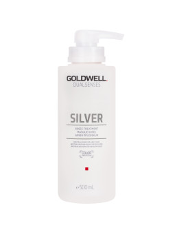 Goldwell Dualsenses Silver 60sec Treatment - maska do włosów siwych i blond, neutralizuje, 500ml