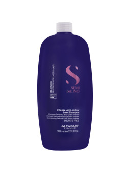 Alfaparf Semi Di Lino Intense Anti-Yellow Low Shampoo – neutralizujący szampon do włosów blond i siwych, 1000 ml