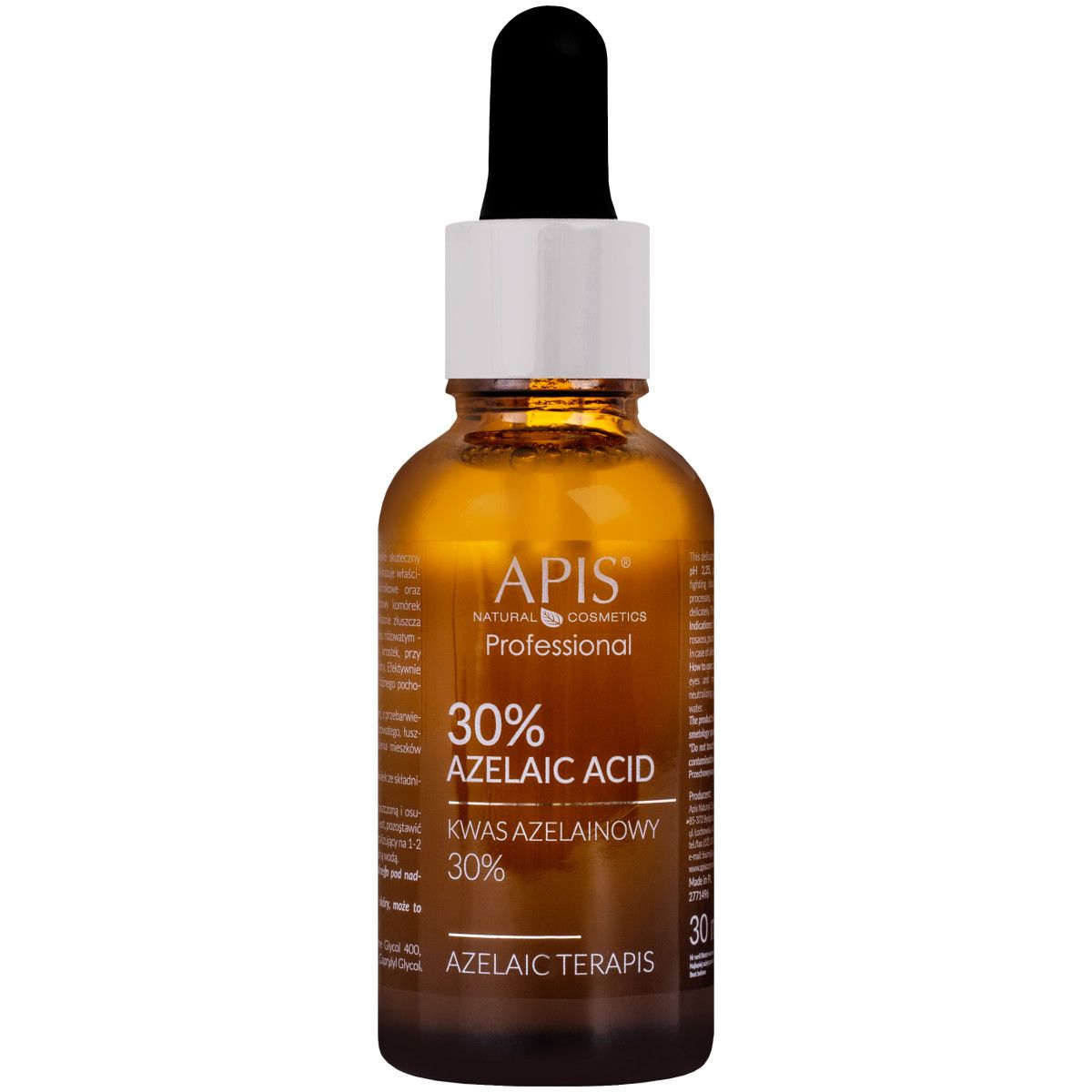 Apis Kwas azelainowy 30% – kwas do cery trądzikowej, atopowej oraz z przebarwieniami, 30ml