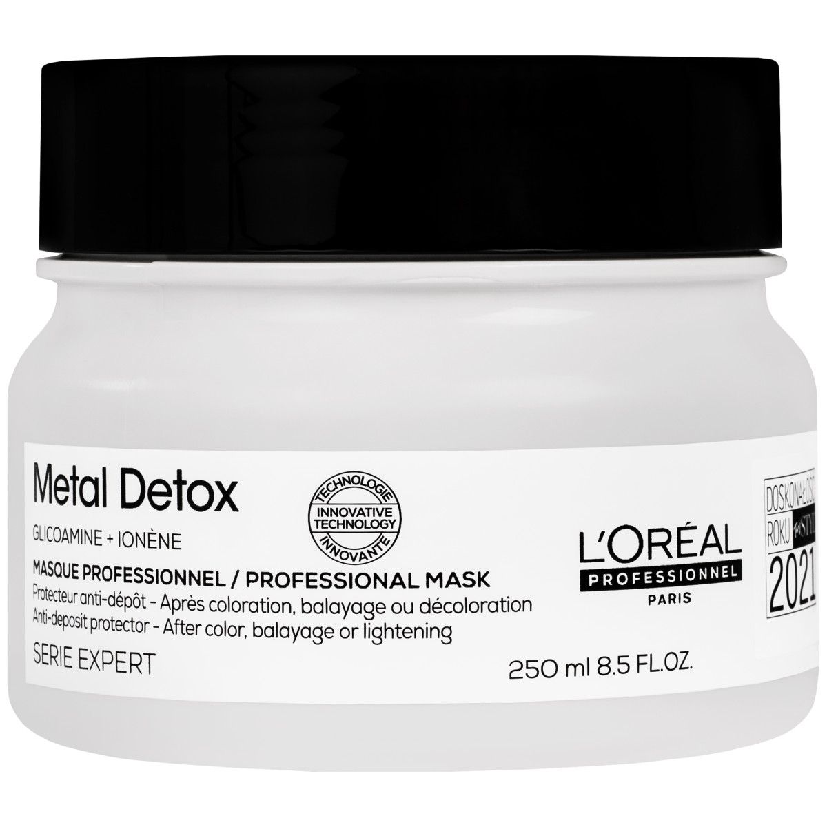 L’Oréal Professionnel Metal Detox Mask - maska do włosów farbowanych neutralizująca metale, 250ml