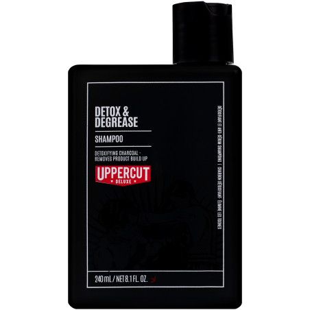 Uppercut Deluxe Detox&Degrease Shampoo – głęboko oczyszczający szampon do włosów dla mężczyzn, 240 ml