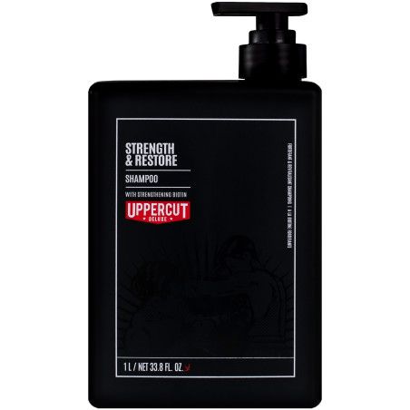 Uppercut Deluxe Strenght & Restore Shampoo – wzmacniająco-odbudowujący szampon do włosów dla mężczyzn, 1000ml