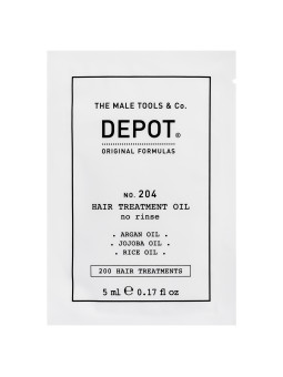 Depot NO. 204 Hair Treatment Oil – odżywczy olejek do pielęgnacji włosów dla mężczyzn, 5 ml