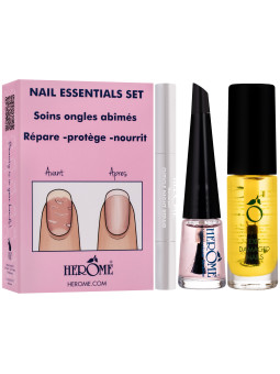 Herome Nail Essential Pink Set – zestaw do regeneracji i odbudowy zniszczonych paznokci