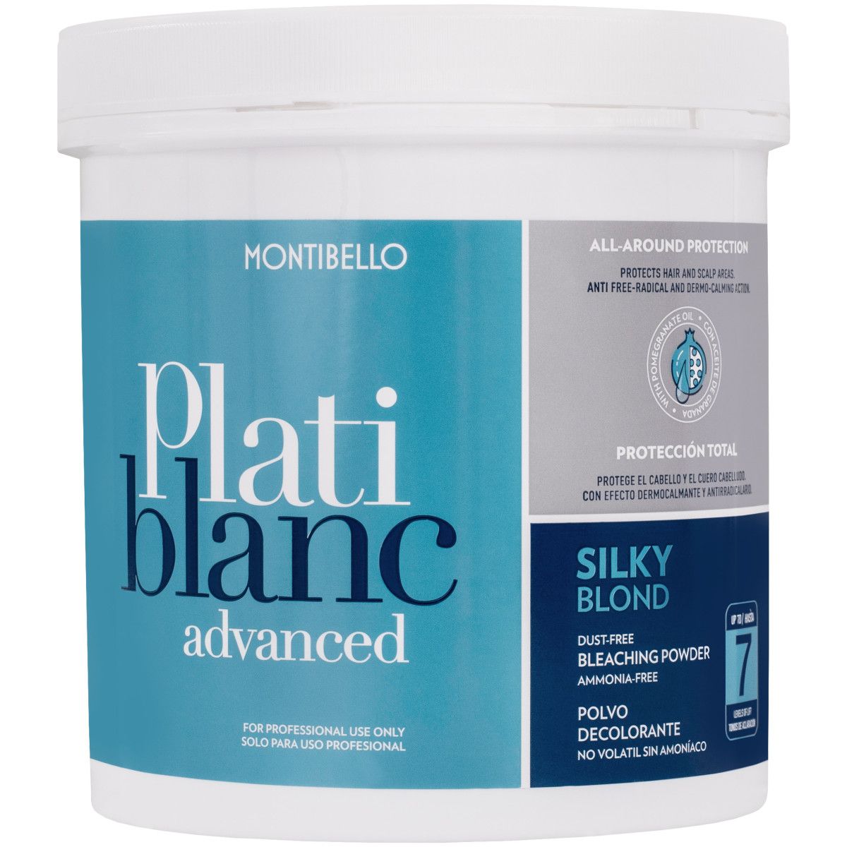Montibello Platiblanc Advanced Silky Blond Level 7, rozjaśniacz w proszku bez amoniaku 500g