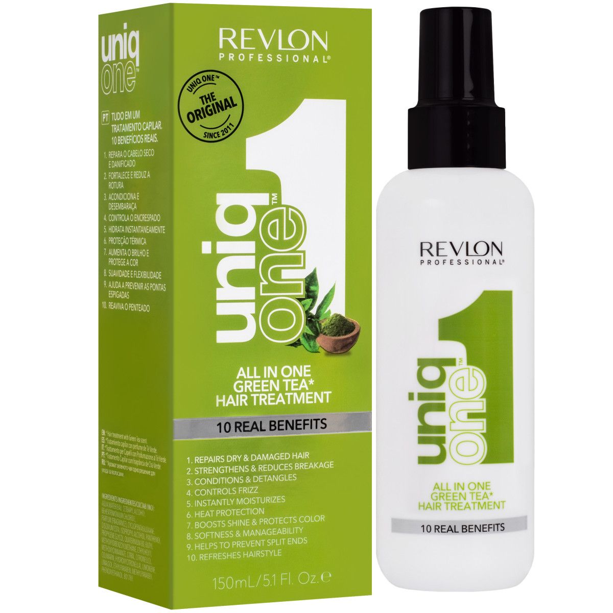 Revlon Uniq One Green Tea Scent wielofunkcyjna odżywka do włosów w sprayu 150 ml