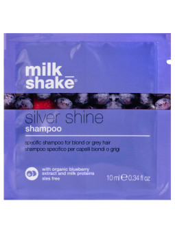 Milk Shake Silver Shine - Szampon do włosów siwych i blond, 10ml