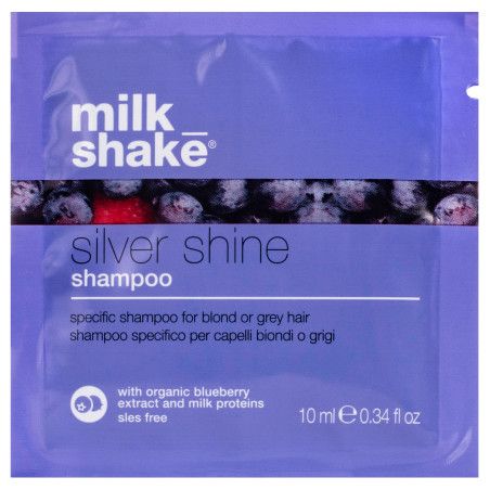 Milk Shake Silver Shine - Szampon do włosów siwych i blond, 10ml