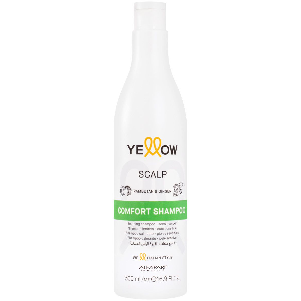 Alfaparf YELLOW Comfort - szampon oczyszczający skórę i włosy, 500ml