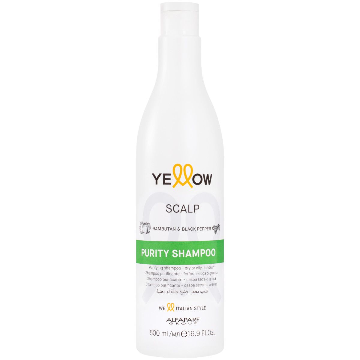 Alfaparf YELLOW Scalp Purity - szampon przeciwłupieżowy głęboko oczyszczający, 500ml