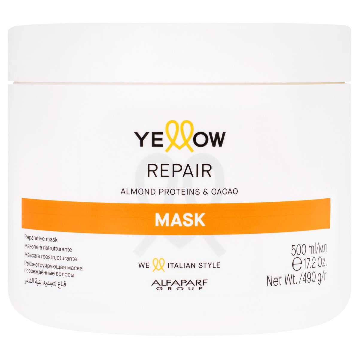 Alfaparf YELLOW Repair - maska odżywiająca i regenerująca do włosów zniszczonych, 500ml