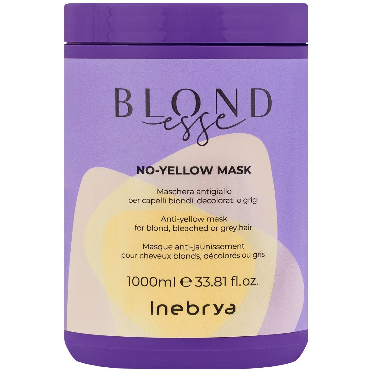 Inebrya Blondesse No Yellow - maska neutralizująca żółte refleksy do włosów blond i siwych, 1000ml