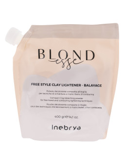 Inebrya Blondesse Free Style Clay - glinka rozjaśniająca włosy, zmiana koloru do 5 tonów, 400g