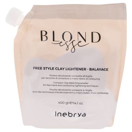 Inebrya Blondesse Free Style Clay - glinka rozjaśniająca włosy, zmiana koloru do 5 tonów, 400g