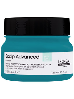 Loreal Scalp Advanced - glinka oczyszczająca 2w1 do przetłuszczającej się skóry głowy, 250ml