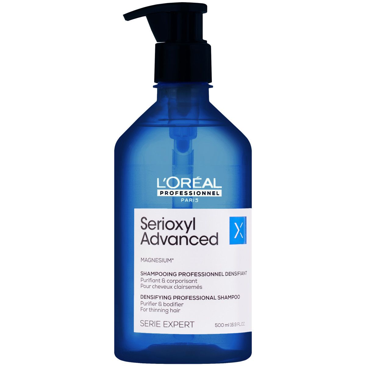 Loreal Serioxyl Advanced - szampon w żelu zagęszczający włosy, 500ml