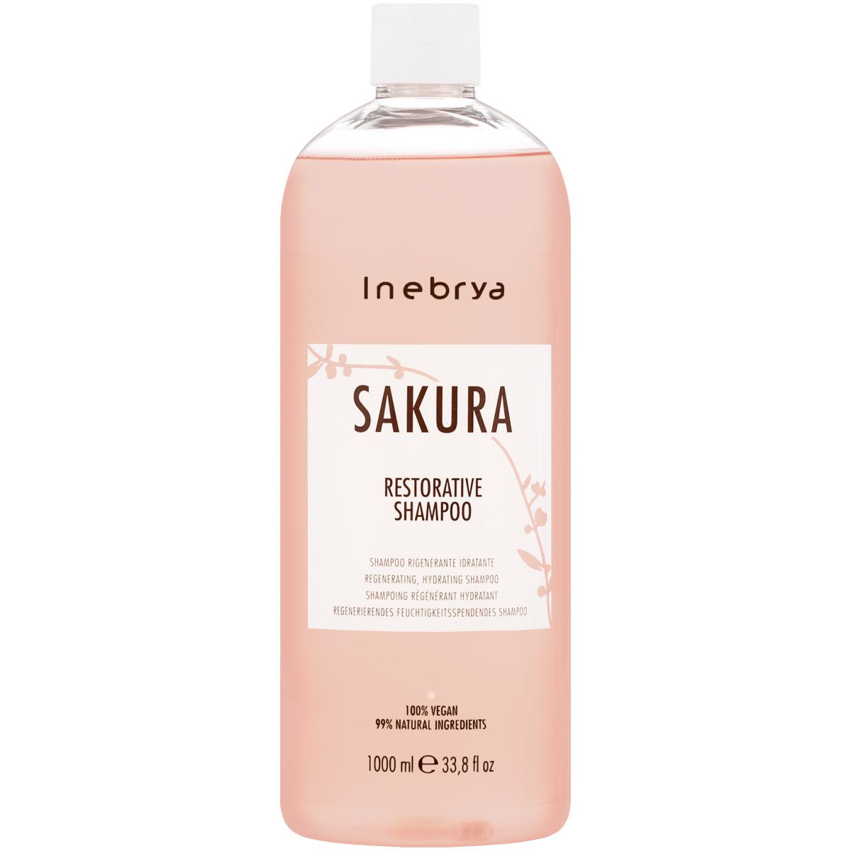 Inebrya Sakura Restorative - szampon regenerująco-nawilżający, 1000ml