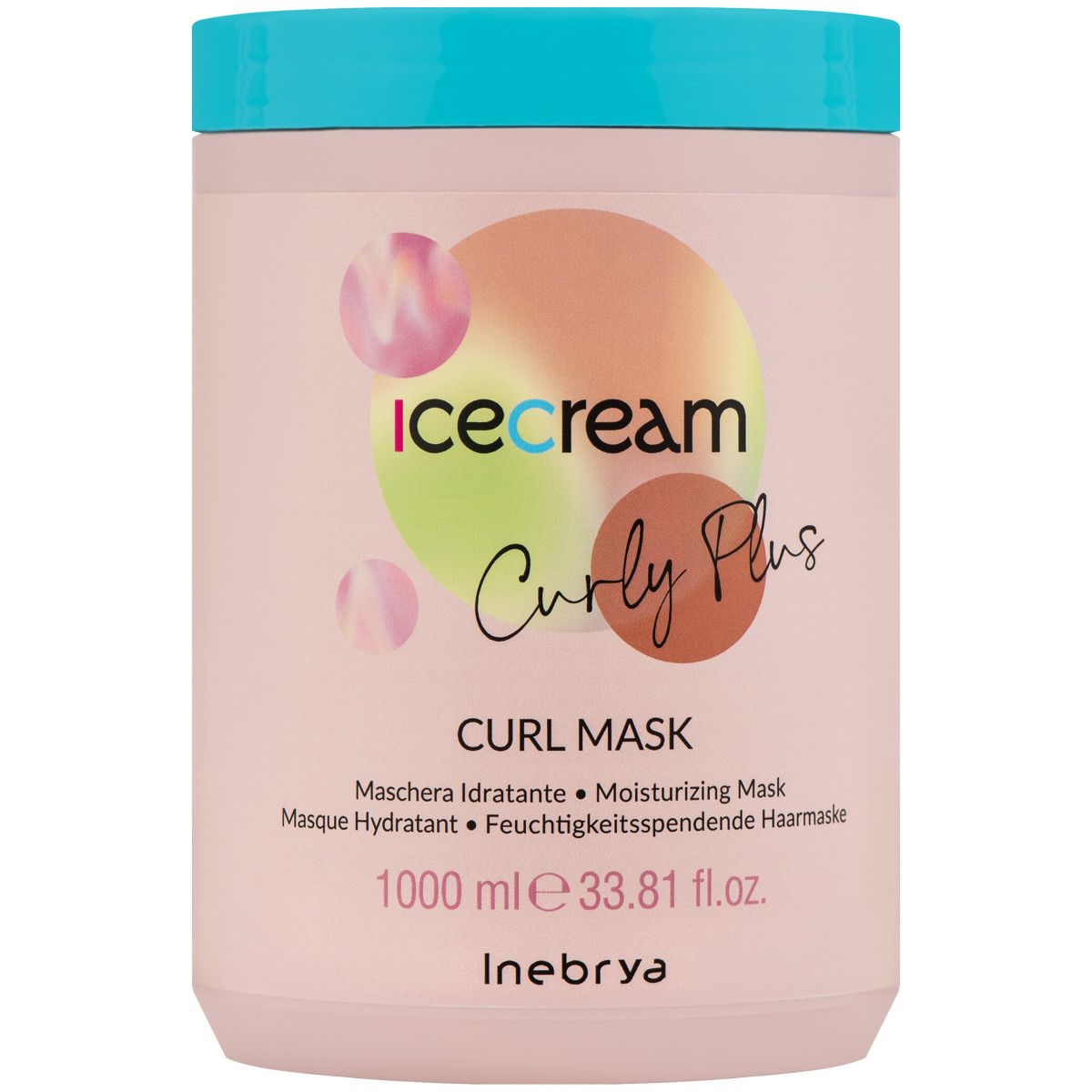 Inebrya Ice Cream Curly Plus - maska do włosów kręconych, falowanych i po zabiegach chemicznych, 1000ml