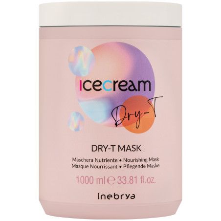 Inebrya Ice Cream Dry-T - maska nawilżająca do włosów, 1000ml