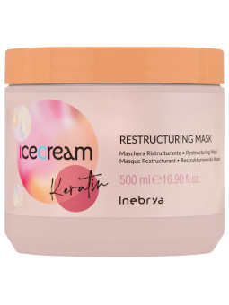 Inebrya Ice Cream Keratin Restructuring - maska do włosów suchych, 500ml