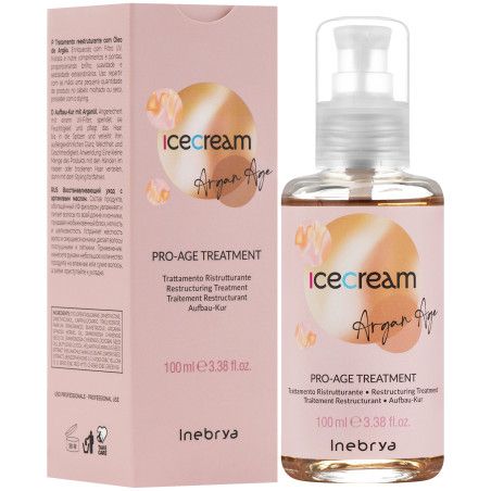 Inebrya Ice Cream Argan Pro Age Treatment - fluid regenerujący do włosów, 100ml