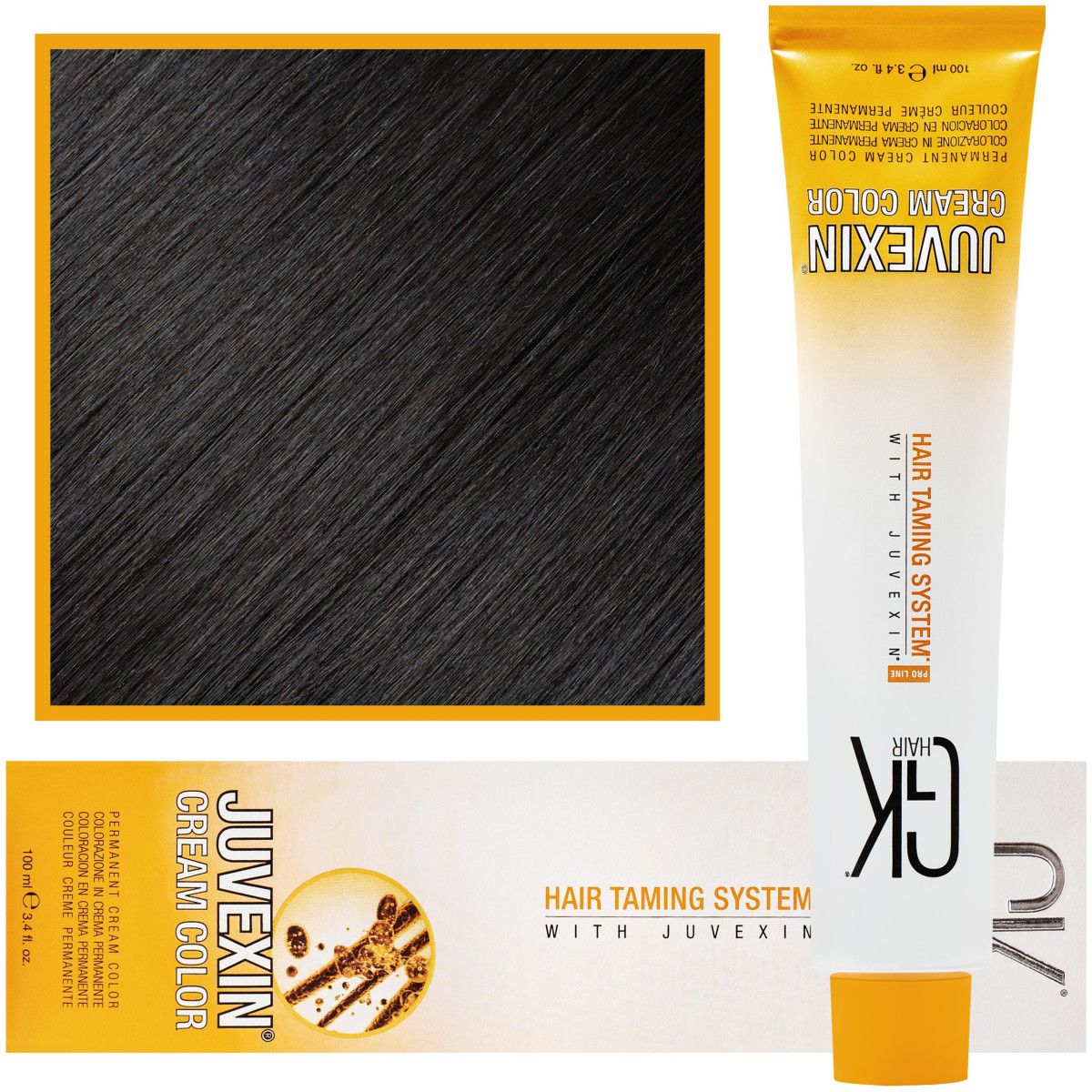 GK Hair Juvexin - farba do włosów z keratyną, 1, 100ml