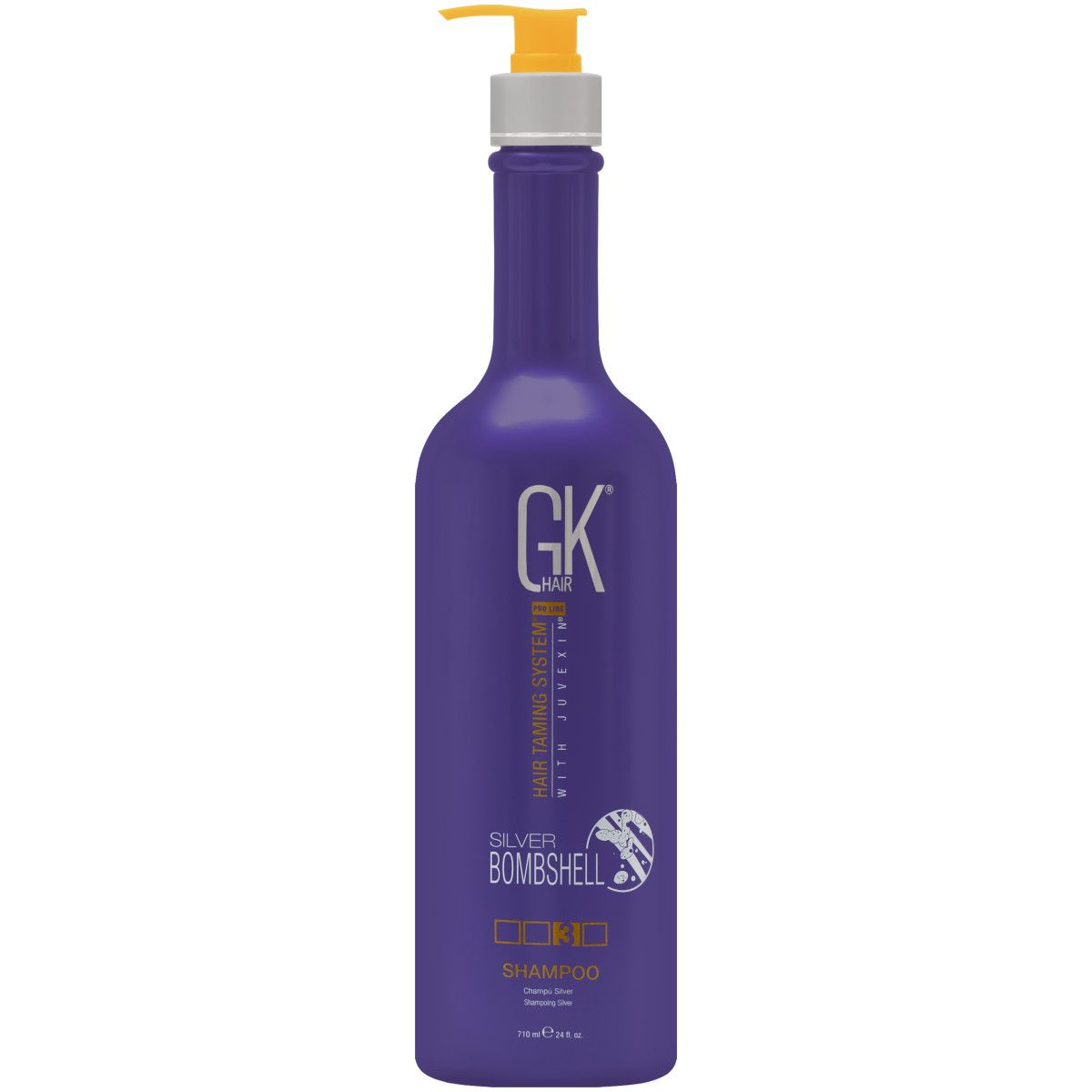 GKHair Silver Bombshell - szampon neutralizujący żółte refleksy, 710ml