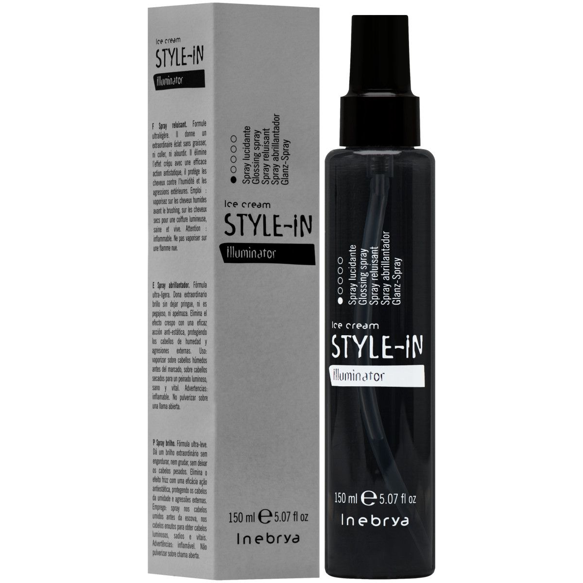 Inebrya Style In Illuminator - spray nabłyszczający do włosów, 150ml