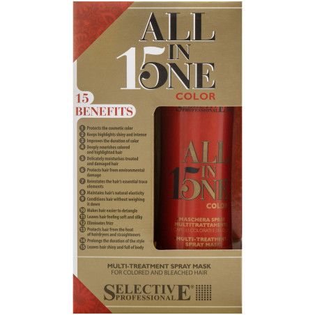 Selective All In One 15w1 Multi Treatment - maska w sprayu do włosów farbowanych, 150ml