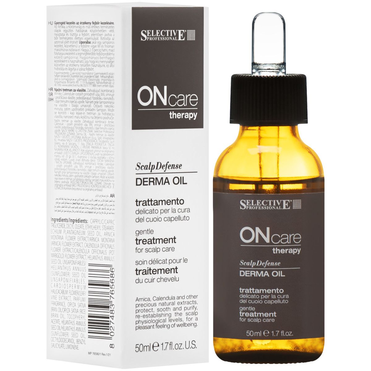 Selective On Care Therapy Derma Oil - olejek oczyszczająco-łagodzący do skóry głowy, 50ml