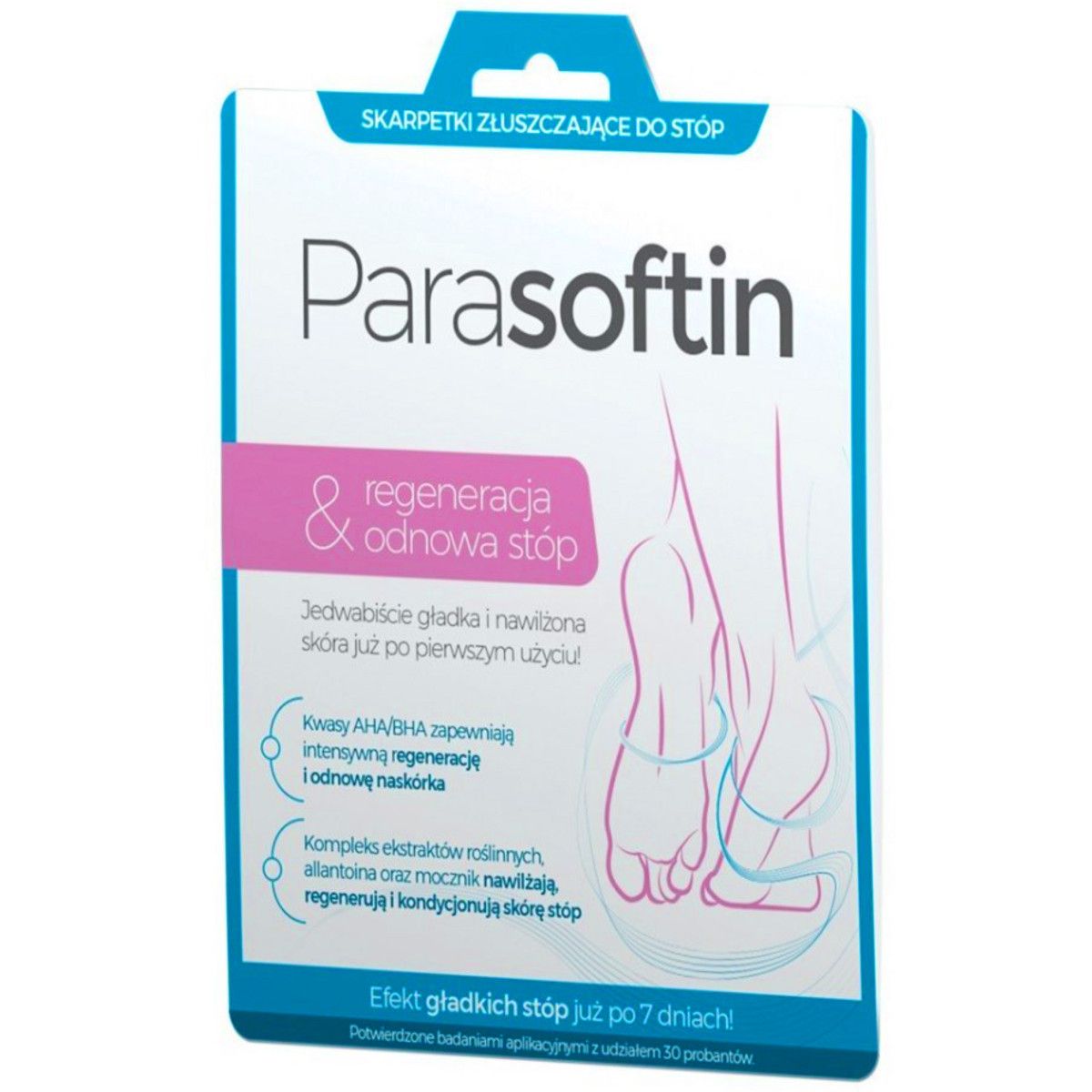 Parasoftin - pielęgnujące skarpetki złuszczające do stóp, 1 para