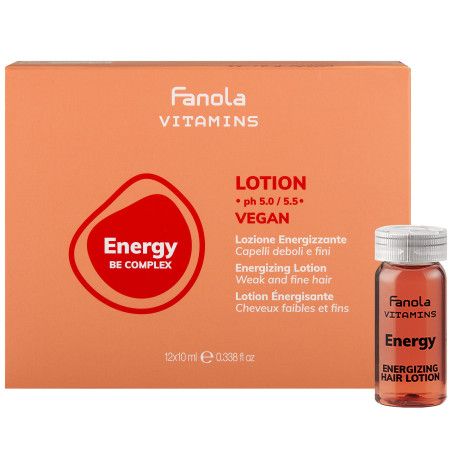 Fanola Vitamins Energy Lotion - energetyzujący do włosów osłabionych, 12x10ml