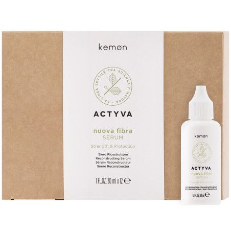 Kemon Actyva Nuova Fibra - serum kuracja odbudowująca włosy, 12x30ml