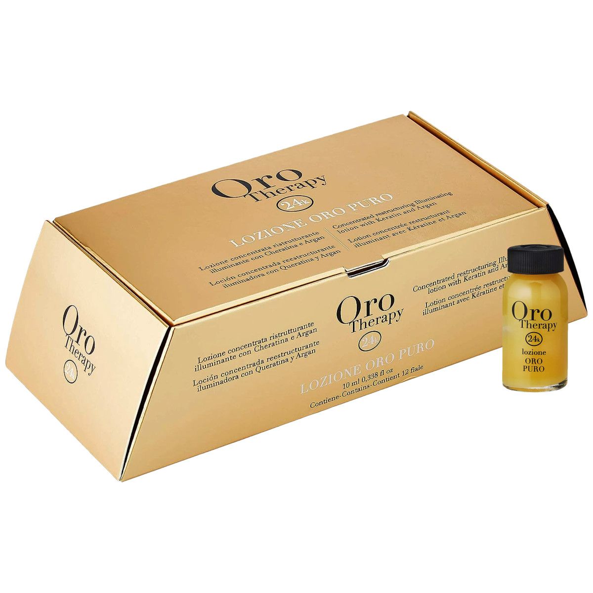 Fanola Oro Puro Lotion - ampułki intensywnie odżywiające, 12x10ml