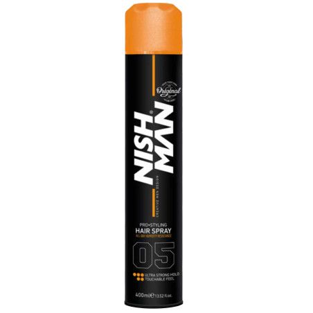 Nishman Hairspray Ultra Hold - extra mocny lakier do włosów, 400ml